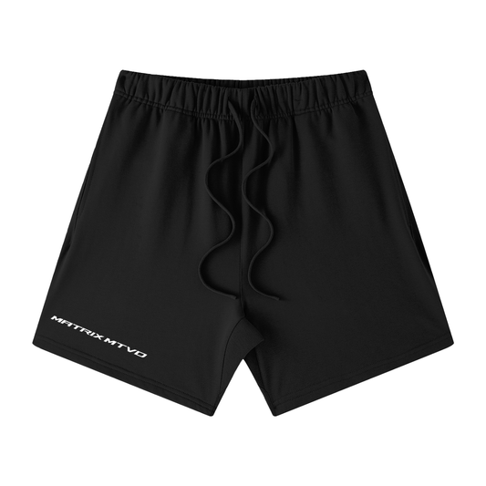 Black Loose Fit Cotton Shorts